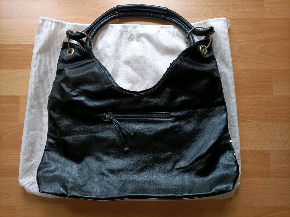 NEU Abendtasche, Pailletten Tasche M. Asam schwarz Kunstleder in Verden