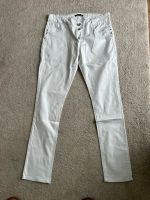 Jeans weiß mit Knopfleiste und Strasssteingröße 42 Hessen - Gründau Vorschau