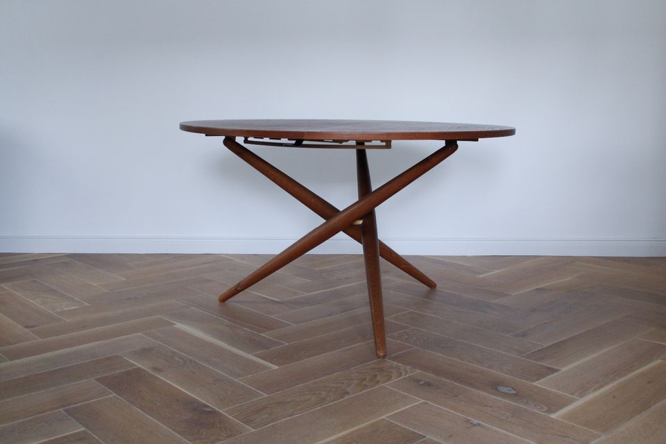 Verstellbarer Ess Tee Tisch Design Jürg Bally 50er 60er zu Teak in Wuppertal