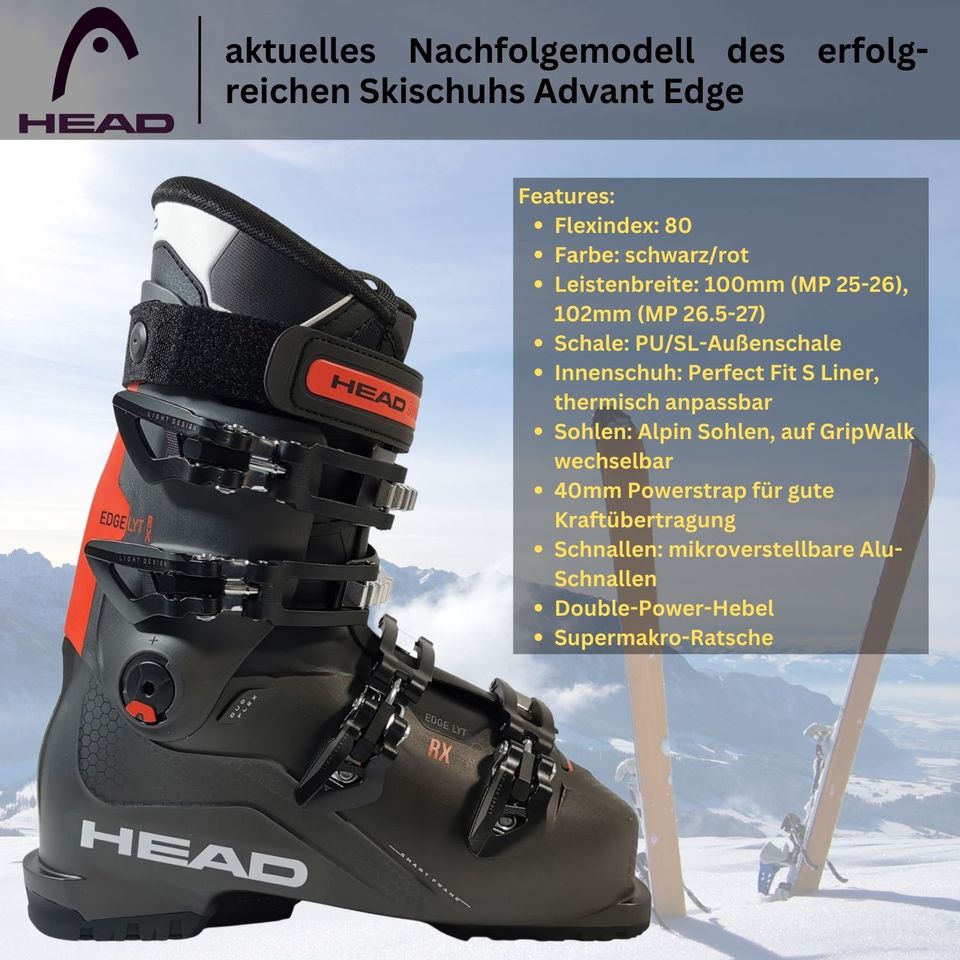 Skischuhe Head Edge LYT RX HV Skistiefel Flex80 Alpinskischuhe 24 in Haßloch