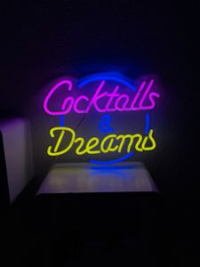 Neon LED Schild Dream Schriftzug Licht Wand Deko Leuchte Setup Beleuchtung