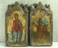 Antike gotische Ikonen, 14. Jh., Tafelgemälde, Madonna Freiburg im Breisgau - Wiehre Vorschau
