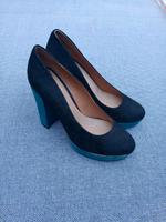 NEU Plateau Pumps, High Heels, schwarz Petrol, Größe 40 Bayern - Teisendorf Vorschau