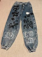 Blau verwaschene Ballonhose, Jenas mit Aufdruck Berlin - Treptow Vorschau