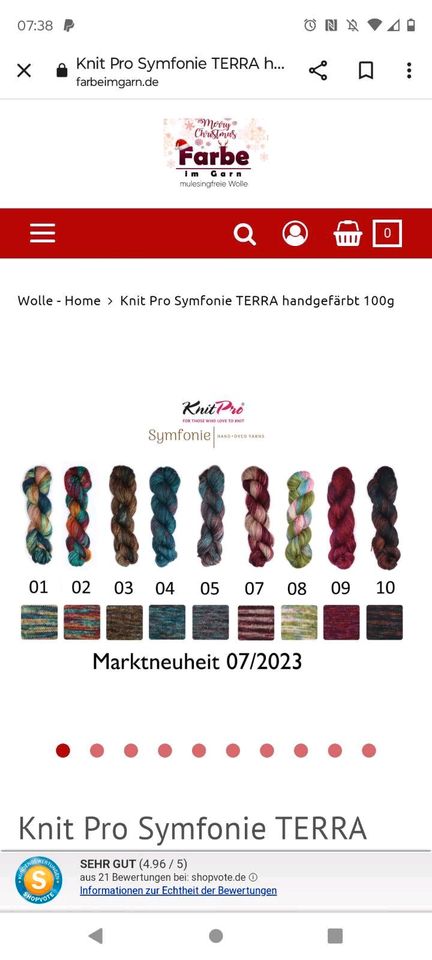 60,99€ inkl Versand 4x 100g Terra Sockenwolle mit Merino,knit pro in Würzburg