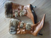 neu Tamarisstiefel Leder mit Pelz 39 mittelbraun Absatz 7 cm Rheinland-Pfalz - Mandel Vorschau