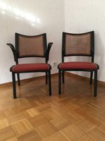 2 Mid-Century Scan-Design Stühle, schwarz/rot, Bengt Åkerblom. Düsseldorf - Benrath Vorschau