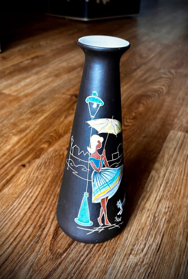 Vintage Einzelstück Ruscha Keramik Vase 50er Jahre in Hennef (Sieg)