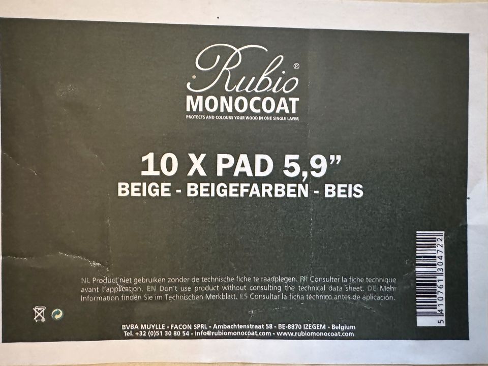 Rubio Monocoat 7 x Pad 5,9‘‘ beige in Berlin