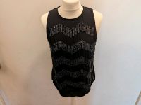 Schwarz elegant S 36 Pailletten Top Oberteil Chevron Berlin - Wilmersdorf Vorschau