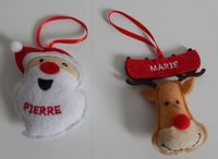 kleine Weihnachtsdeko aus Stoff mit Name Bayern - Karlstein Vorschau