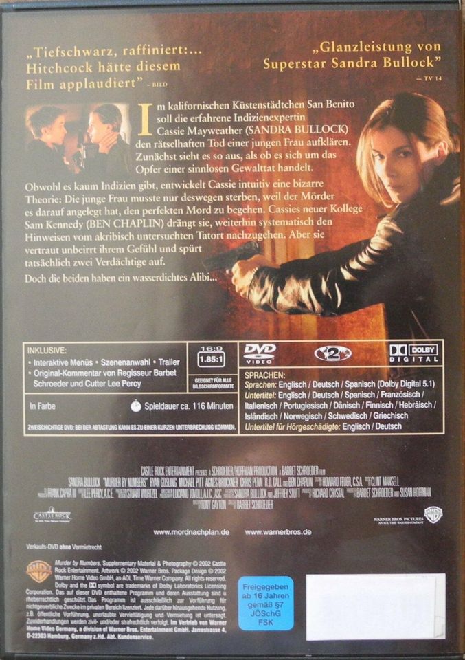 Mord nach Plan, DVD mit Sandra Bullock, Ryan Gosling, Ben Chaplin in Schwarzach am Main