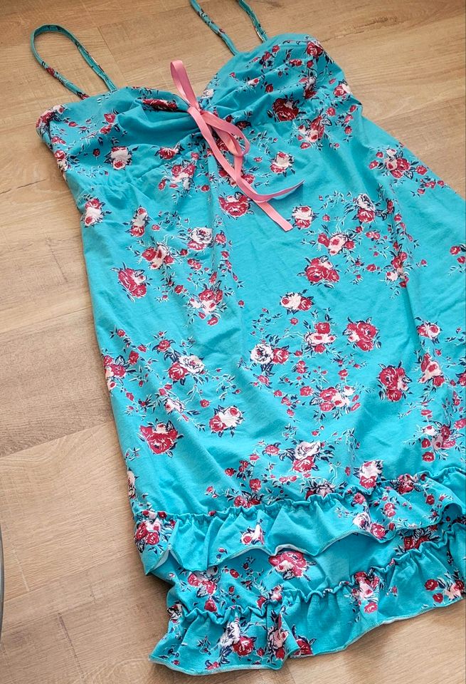 b.p.c. Süßes Sommer Shirtkleid 44/46 türkis mit Rosen neu in Limburgerhof