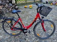 Damen Fahrrad rot 28 Zoll mit Korb Niedersachsen - Wolfsburg Vorschau