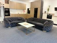 Chesterfield schwarz samt Gold 2er 3er Set Couch Garnitur Sofa Berlin - Steglitz Vorschau