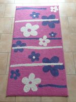 Kinderzimmer Teppich 80 x 150 cm " Pink mit Blumen " Bayern - Obing Vorschau