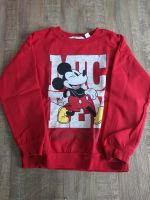 Mickey Maus Pullover Sweatshirt rot H&M 134 140 Bayern - Neu Ulm Vorschau