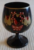 Antikes Cognacglas Abrissglas mit Stiel Likör Vintage handbemalt Sachsen - Grünhainichen Vorschau