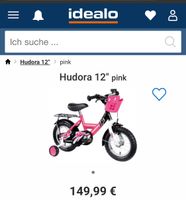 12“ Kinderfahrrad, Hudora, Pink Schwerin - Friedrichsthal Vorschau