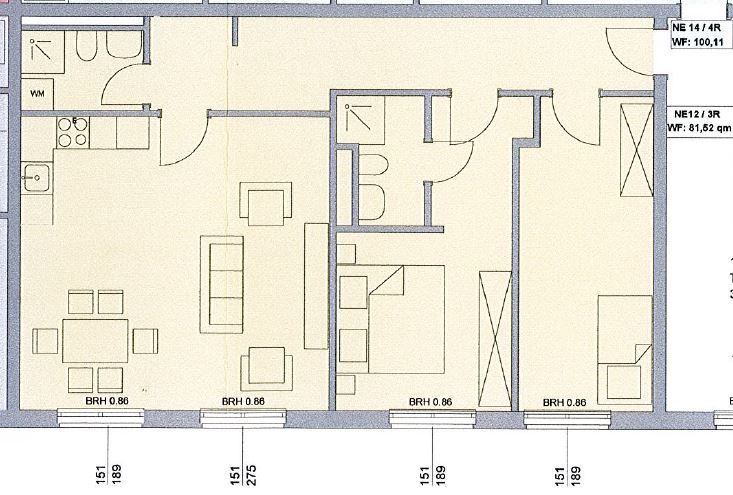 mit Fahrstuhl, Helle und moderne 3 Raumwohnung im 1.OG in zentraler Lage in Freiberg