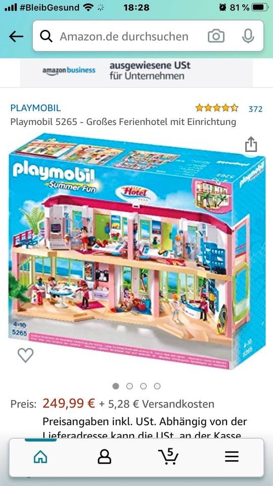 Playmobil Hotel incl Shuttle & Zusatzetage & Einrichtung in Pforzheim