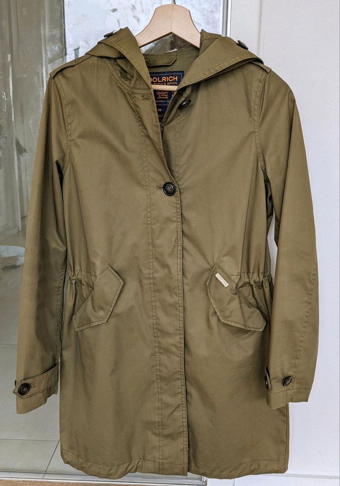 Woolrich Parka Olivgrün Sommer Trenchcoat in Großmehring