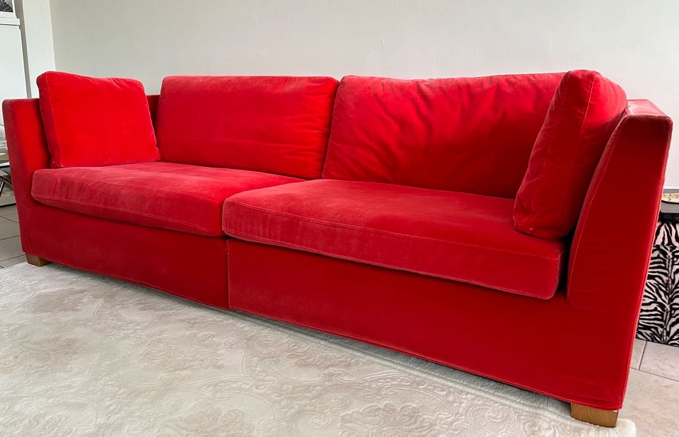 IKEA STOCKHOLM SOFA ROT 3 SITZER, SCHLAFSOFA in Hilden