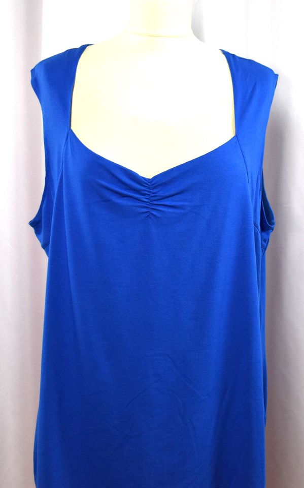 OLSEN Damen Tank Top mit Dekolleté Raffung Blau Gr. 48 in Herleshausen