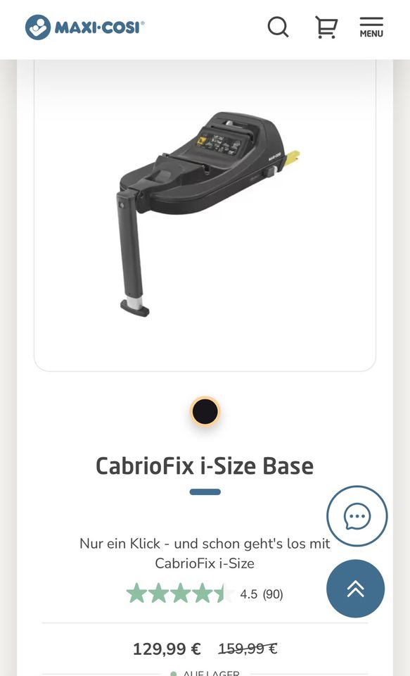 Maxi Cosi CabrioFix i-Size Base!! Unfallfrei in Ratingen