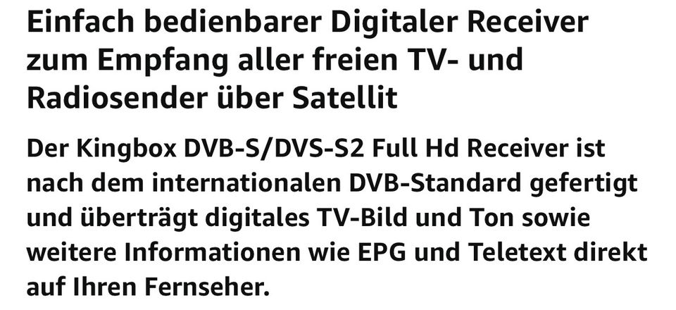 Kingbox Digital TV Coverters Receiver in Neckargemünd