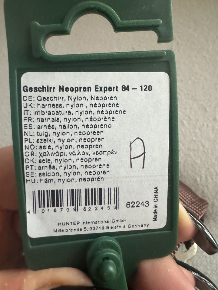 Hunter Geschirr Neopren Expert / Gr. XXL / Norwegergeschirr / Neu in Andernach