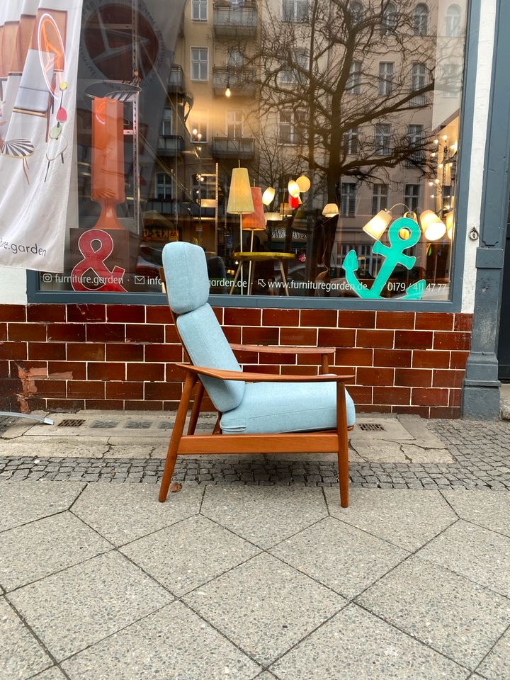 ◤  Arne Vodder Hochlehner Teak Sessel Ohrensessel Teakholz Model FD 164 Dänisch Design Danish mid Century Lounge Chair Stuhl 50er 60er 70er Vintage in Berlin