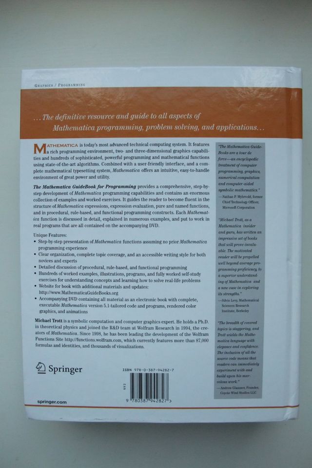 Trott | The Mathematica Guidebook for Programming (inkl. CD) in Bonn