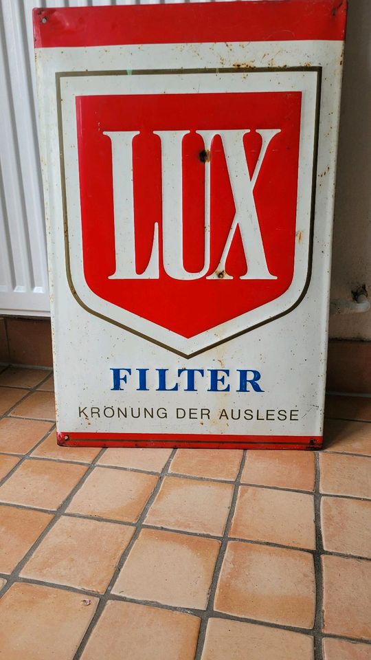 Original Blechschild Werbeschild LUX in Dessau-Roßlau