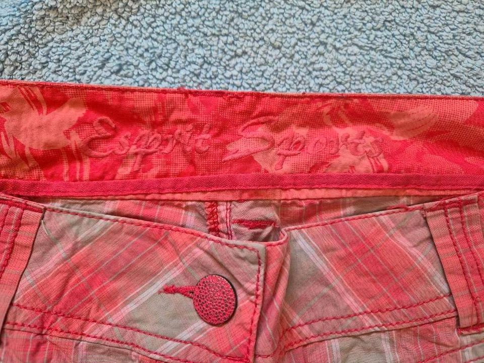 Esprit Sports Shorts Hose Bermuda 42 kariert rosa grau blau in München