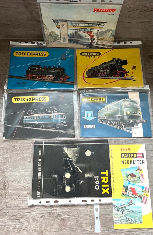Trix Express Kataloge von 1955-1958 Vollmer 1961 in Hamburg