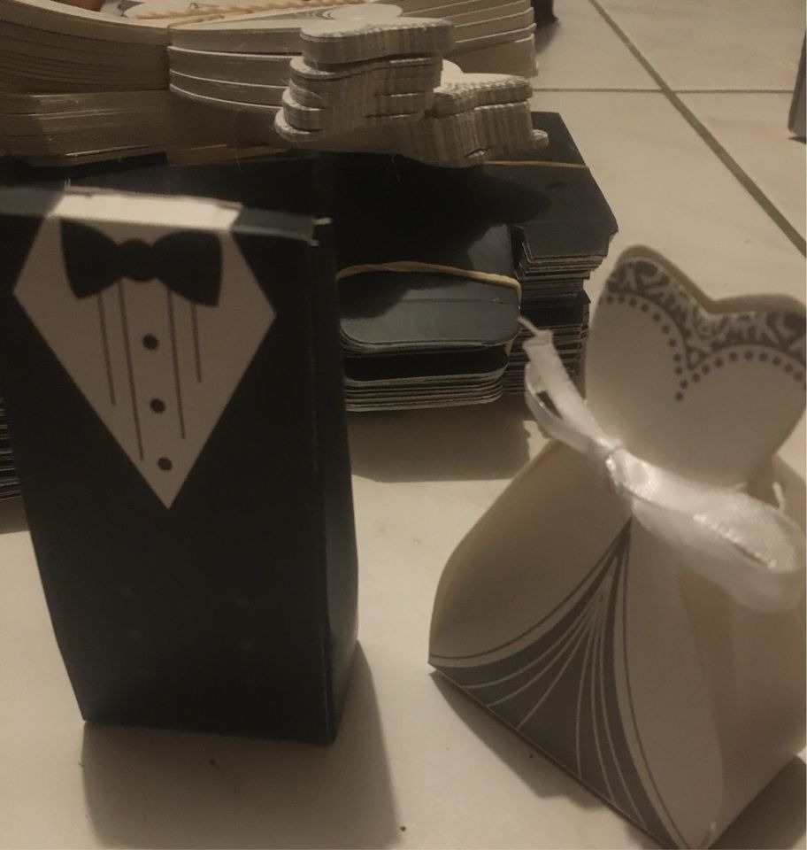 50 Hochzeit Papierbox Gastgeschenk Deko Verpackung in Crailsheim