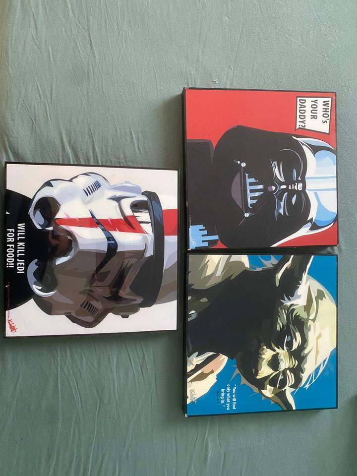 Pop Art Star Wars Yoda Acryl Canvas 25,5x25,5 cm Tikee Art in Frankfurt am Main