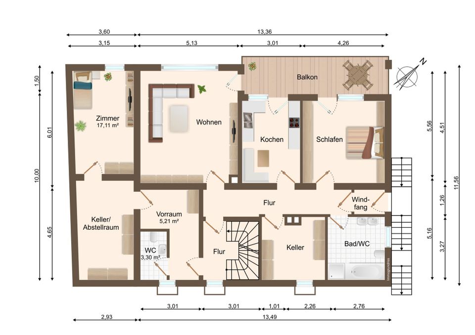 Großzügiges Einfamilienhaus mit Anliegerwohnung und einen wunderbaren Panoramablick!! in Wellheim