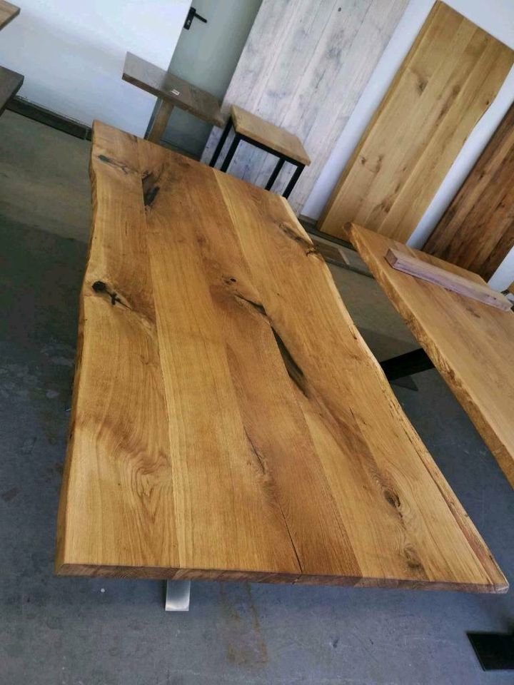Tischplatte Eiche Maßanfertigung 41mm vollmassiv Esstisch Tisch in Herford