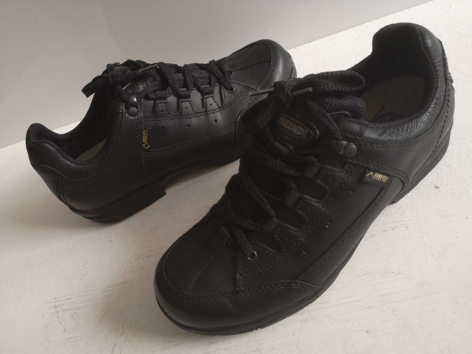 Damen Wander Schuhe MEINDL GTX Gr 39,5 UK 6 schwarz Leder in Duisburg