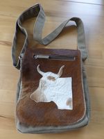 Tasche Umhängetasche Canvas Kuhdesign Kuhtasche braun khaki Bayern - Bruckberg bei Landshut Vorschau