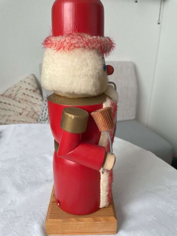 Räuchermann, 36 cm hoch, Weihnachtsmann mit Mütze und Pfeife in Dresden