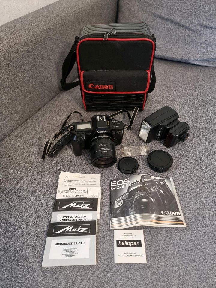 Canon EOS 650, Canon 35-70mm Linse, Metz mecablitz, Tragetasche.. in Pfaffing