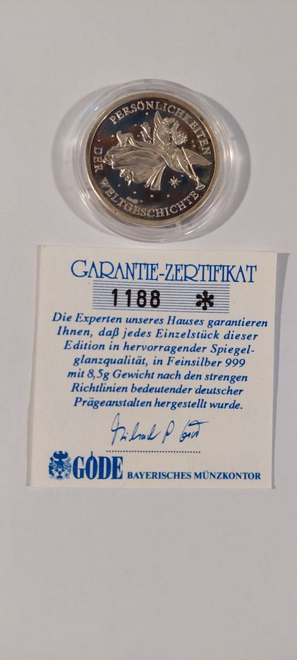 Münze, 999 Silber, Michail Gorbatschow, mit Zertifikat in Bielefeld