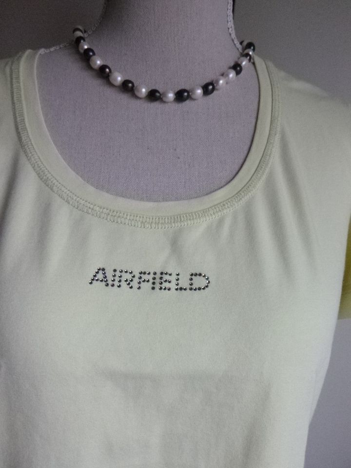 AIRFIELD    Shirt mit SCHMUCKSTEINEN   LIMETTE  Gr. 38  TOP in Adendorf