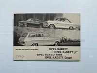 Prospekt / Brochure Opel Kadett, Kadett L, Kadett Coupé, 1965 Rheinland-Pfalz - Montabaur Vorschau