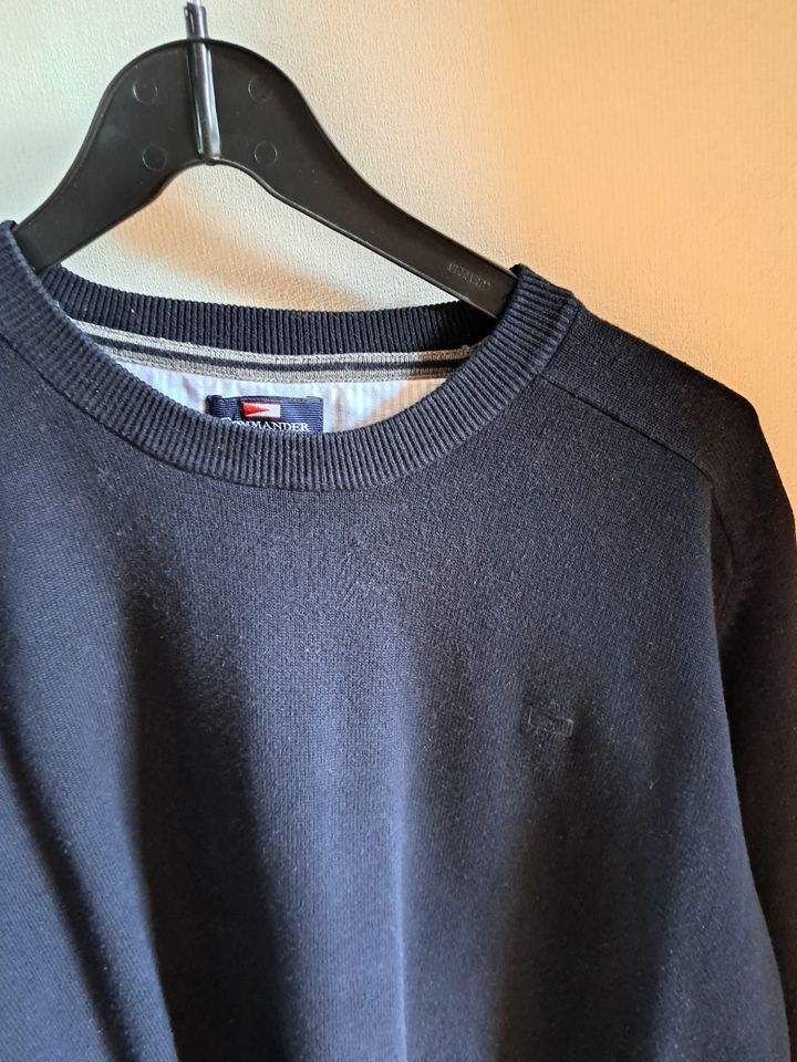 Commander Herren Pullover Pulli Gr.  56 / XXL dunkelblau 100% Bau in Beverungen