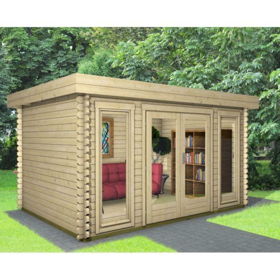 Gartenhaus Blockhaus Gerätehaus Holz 390x390cm, 40 mm, 4039204 in Versmold