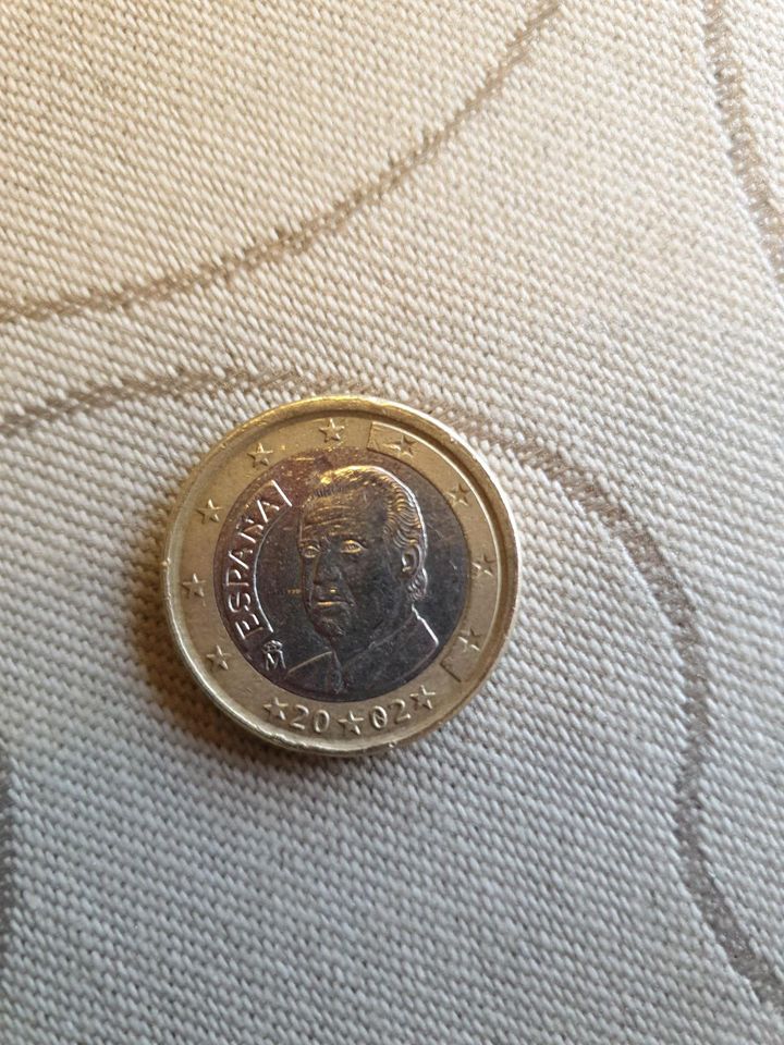 1€ Münze Spanien 2002 Fehlprägung in Werne